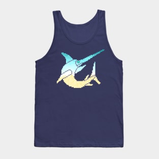 Modern Pixel Sea Swordfish Tank Top